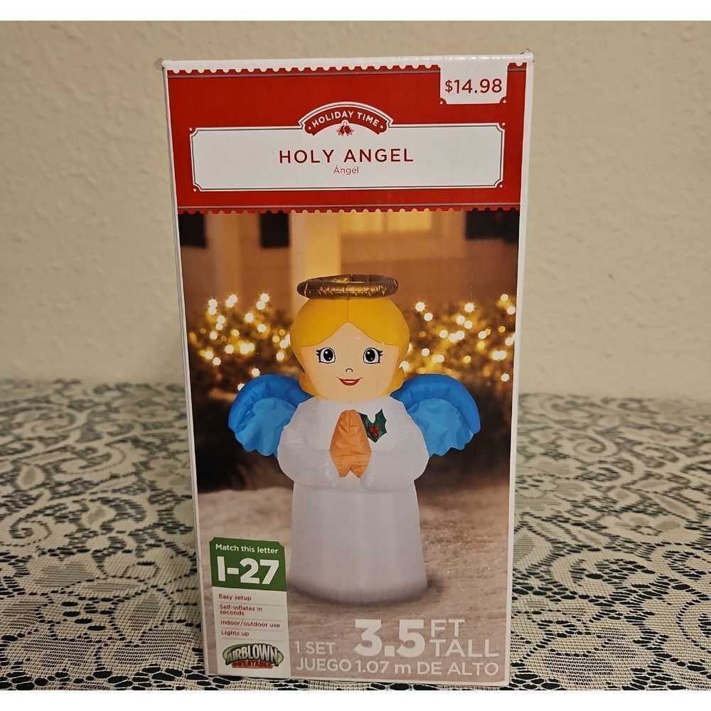 Holiday Time 3.5ft Inflatable Lighted "Holy Angel" Holiday Decor